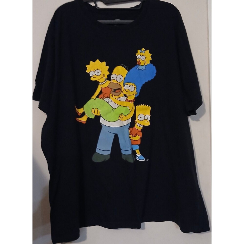 The Simpsons T Shirt Mens 3XL Family Homer Bart Lisa Marge Black Graphic Tee